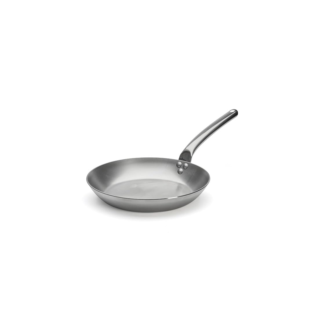 De Buyer - Bratpfanne CARBONE PLUS aus Eisenstahl - mit Rohrstielgriff aus Edelstahl - 28 cm Durchme