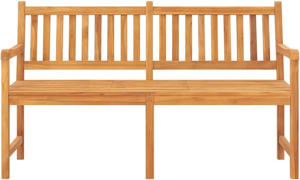 vidaXL Teak Massiv Gartenbank 3-Sitzer mit Tisch Klapptisch Sitzbank Parkbank Holzbank Massivholzban