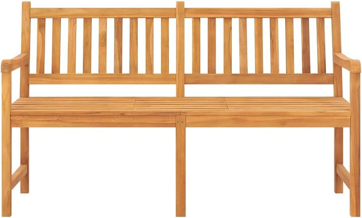 vidaXL Teak Massiv Gartenbank 3-Sitzer mit Tisch Klapptisch Sitzbank Parkbank Holzbank Massivholzban