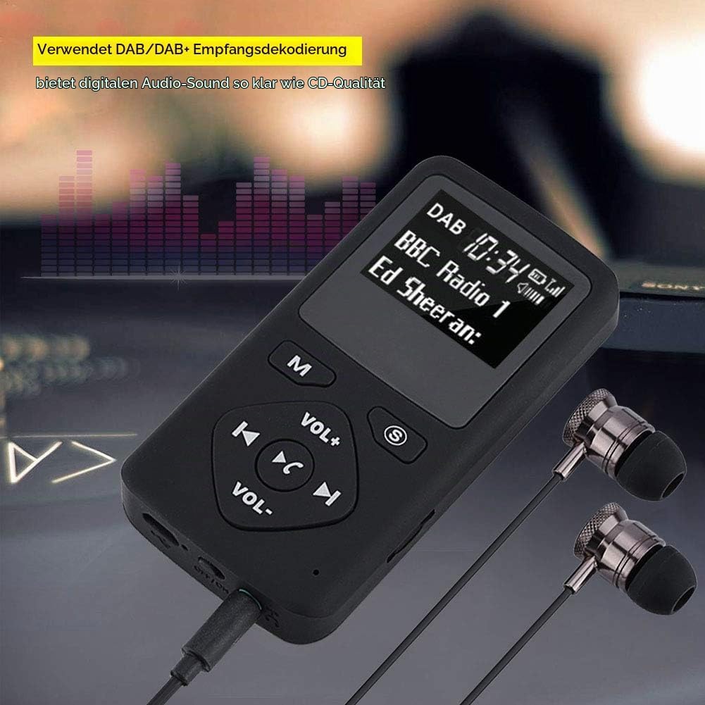 Tragbares Radio, Mini-Pocket-Digital-DAB/DAB + Pocket-Digital-Radioempfänger Bluetooth-MP3-Player mi