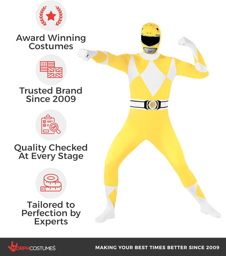 Morphsuits Power-Rangers Kostüm Gelb M, Gelb M