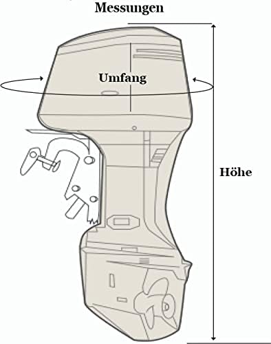 wellenshop Vollabdeckung Full Cover für Aussenborder 3,5-300 PS Aussenborderabdeckung Boot Winter Mo