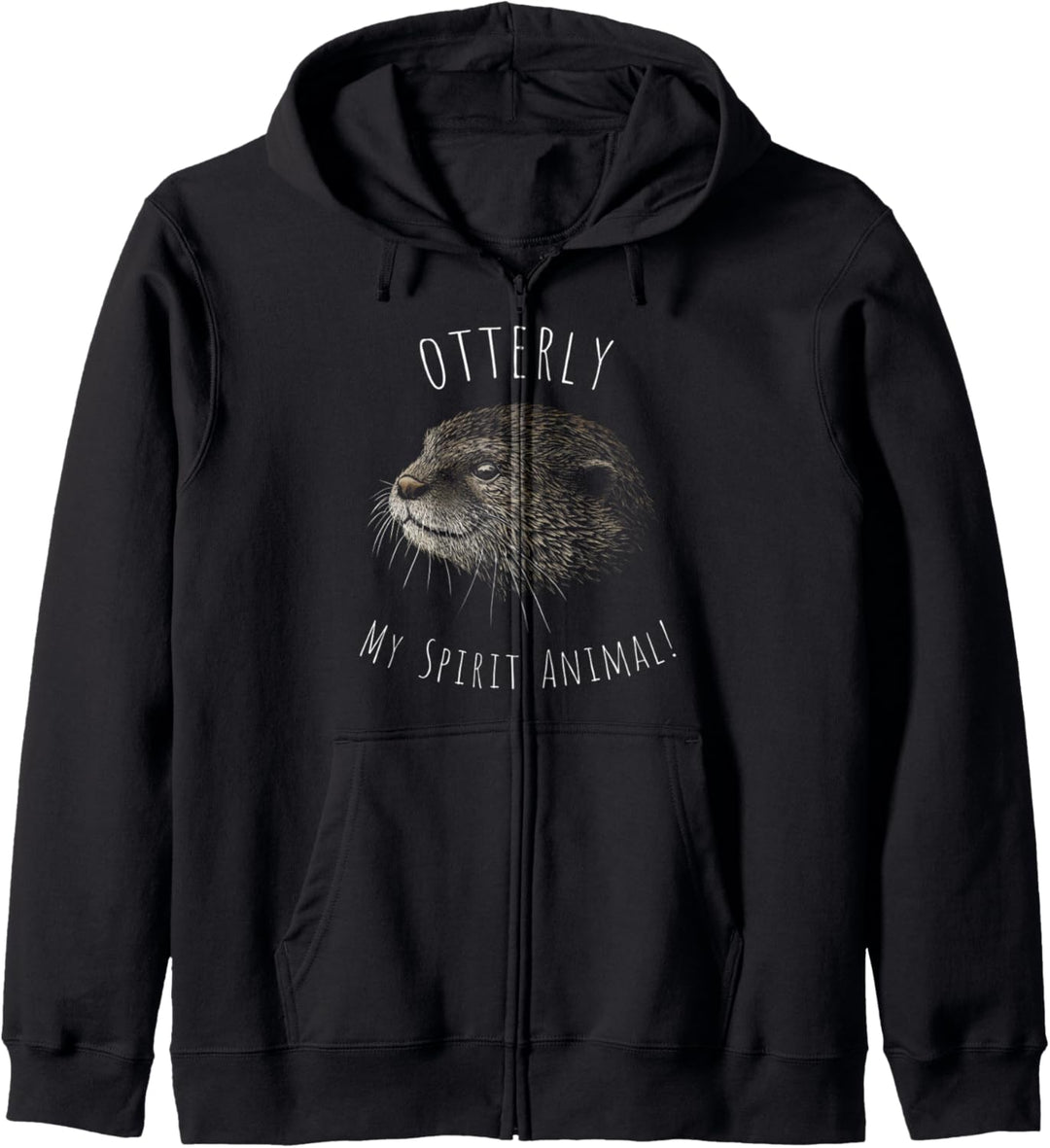 Otterly My Spirit Animal Wortspiel Otter Illustration Kapuzenjacke