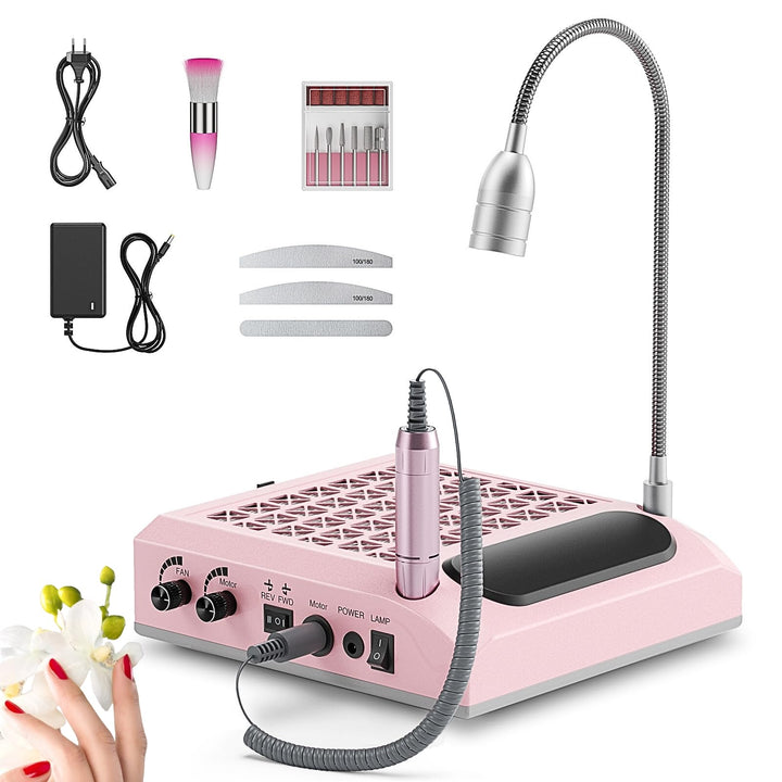 4 in 1 elektrische Nagelbohrer, 30000 U / min professioneller Nagelstaubkollektor 80W leistungsstark