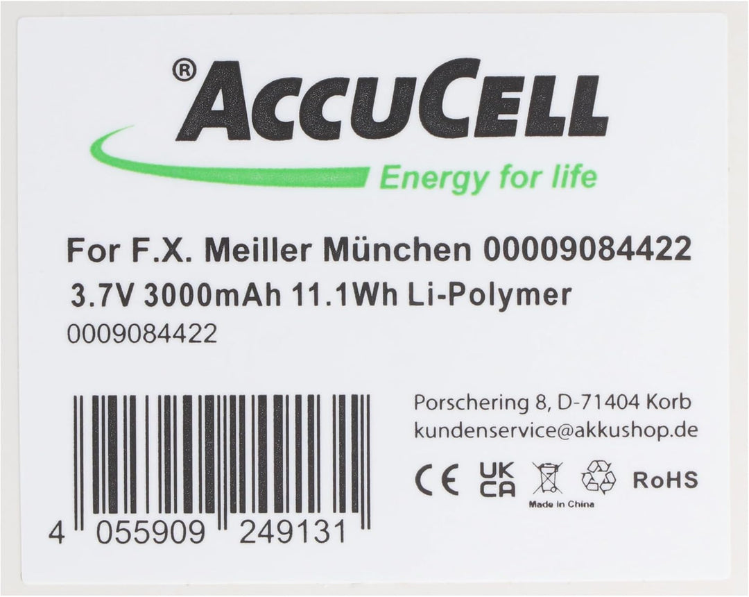Akku kompatibel mit F.X. Meiller München 0000 9084 422, 3.8 Volt, 3000mAh Li-Polymer
