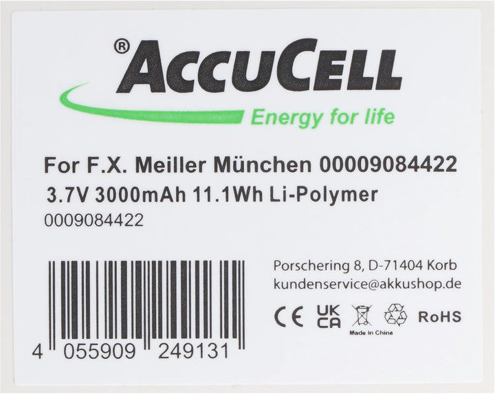 Akku kompatibel mit F.X. Meiller München 0000 9084 422, 3.8 Volt, 3000mAh Li-Polymer