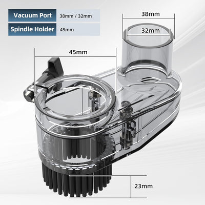 Yofuly 45mm CNC-Spindel-Staubschuh, 45mm Bürstenstaubsauger-Abdeckung für CNC-Fräsmaschine, Staubsam