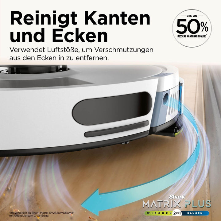 Shark Matrix Plus 2-in-1 Wisch- & Saugroboter mit LiDAR-Home Mapping, Matrix- & Kantenreinigung, für