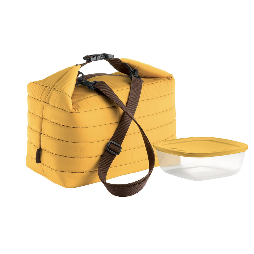 Guzzini - On The Go, Grosse Thermotasche M/Frischhaltedose Handy - Ocker, (Bag) 30 x 18 x h30 cm; (C