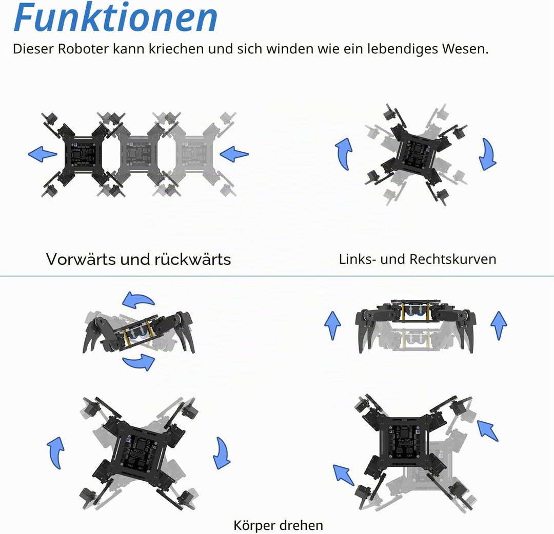 FREENOVE Quadruped Robot Kit with Remote (Compatible with Arduino IDE), App Remote Control, Walking