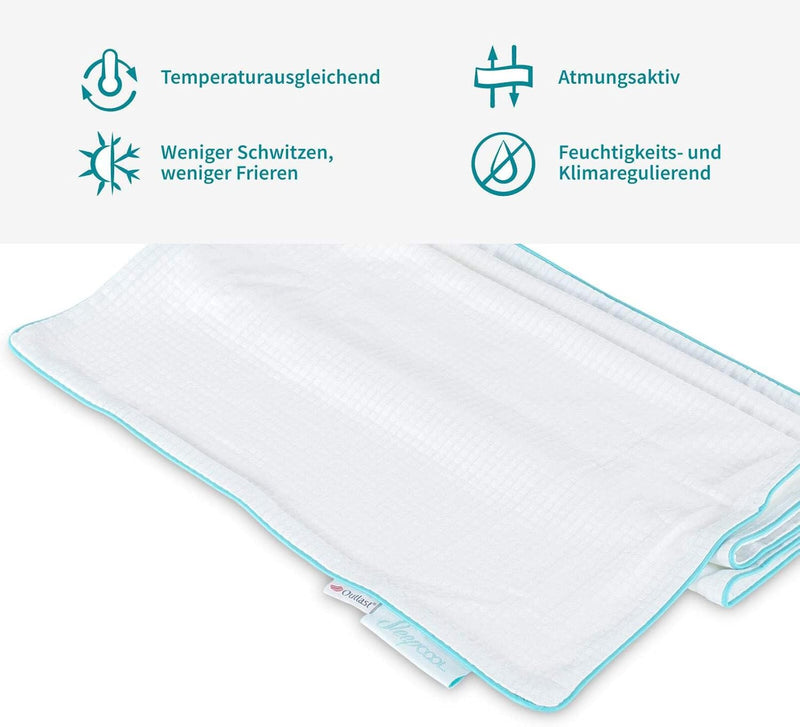 SleepCOOL. Kissenhülle mit Kühleffekt 80x80cm COOL.Ster - Weniger Schwitzen, Besser Schlafen, Atmung