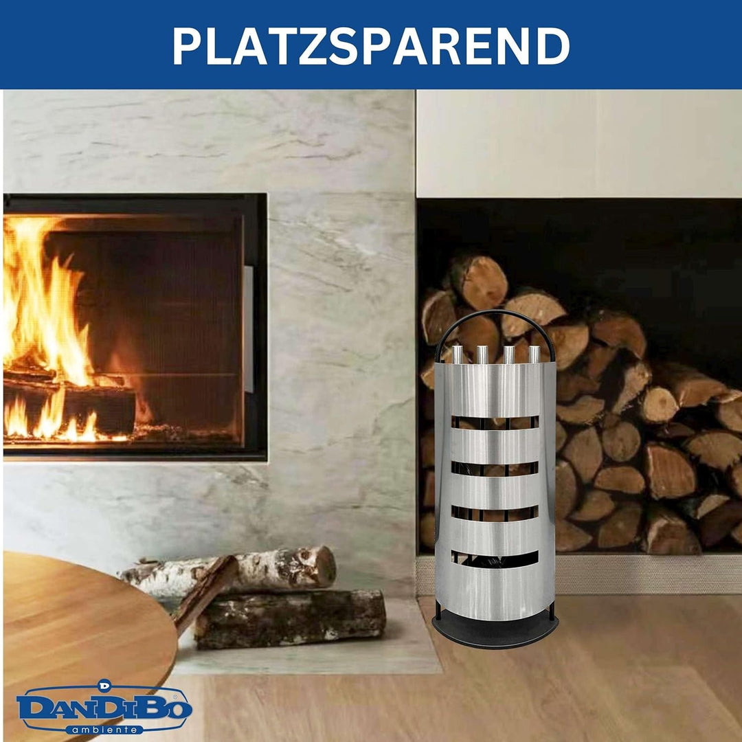 DanDiBo Kaminbesteck Modern Edelstahl 5 Teilig Set 96615 Kaminset Kamingarnitur Ofenbesteck