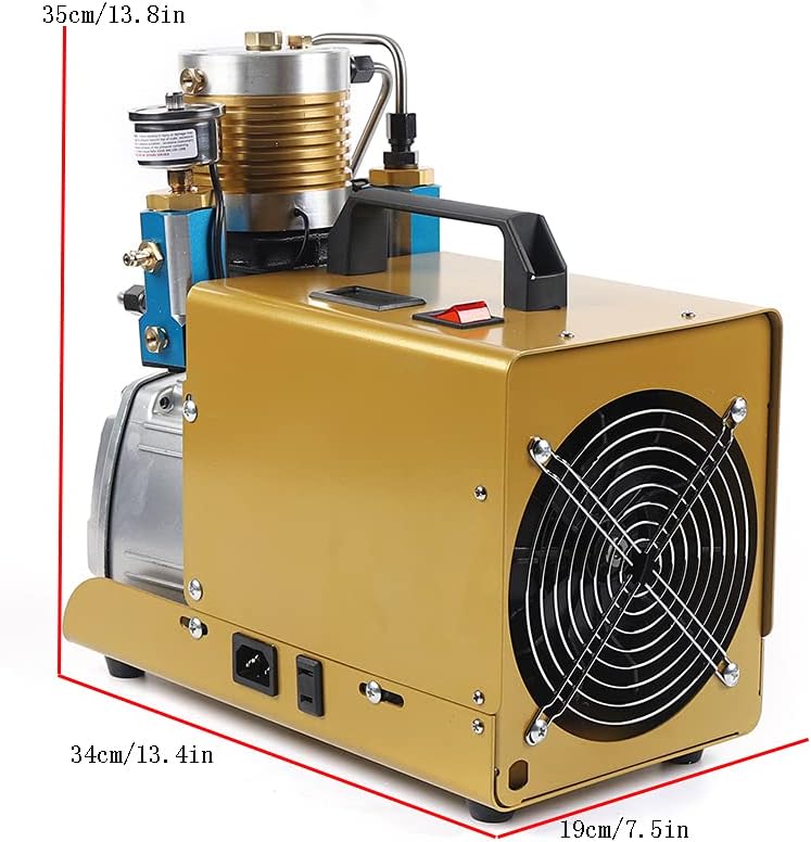 1800W Hochdruck-Luftpumpe 220V Luftkompressorpumpe mit Externen Öl- und Wasserabscheider 0-30Mpa Vor