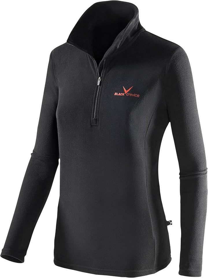 Black Crevice Damen Fleece-Skirolli I Ski-Pullover für Damen Grössen I Damen-Funktionsshirt I Damen