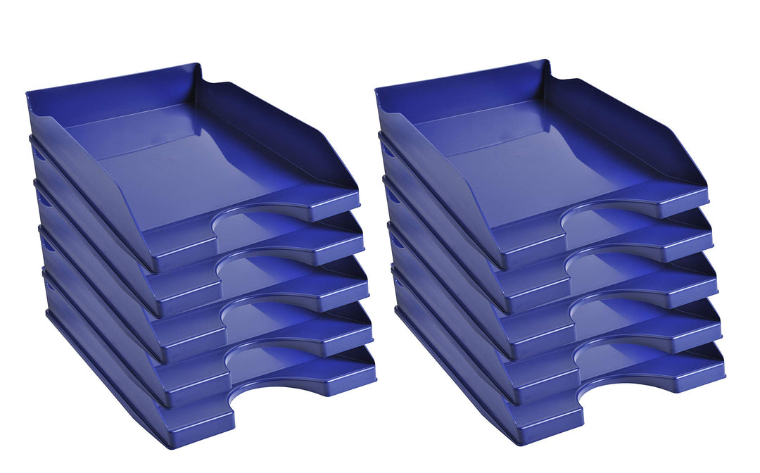 Exacompta 123104D 10er Pack Premium Briefablage Ecotray aus recyceltem Kunststoff DIN A4. Ideale Bri