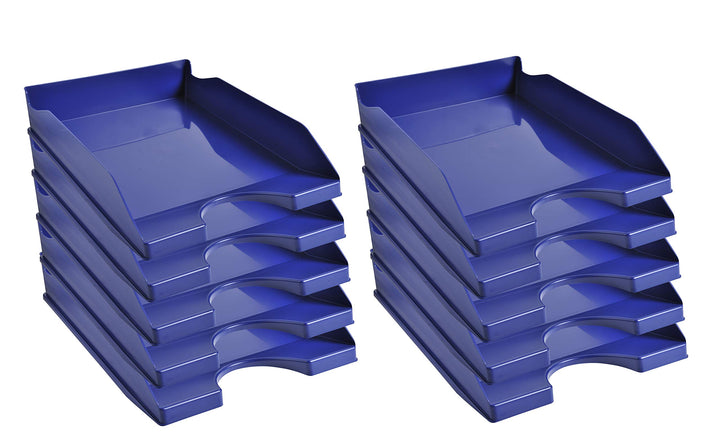 Exacompta 123104D 10er Pack Premium Briefablage Ecotray aus recyceltem Kunststoff DIN A4. Ideale Bri