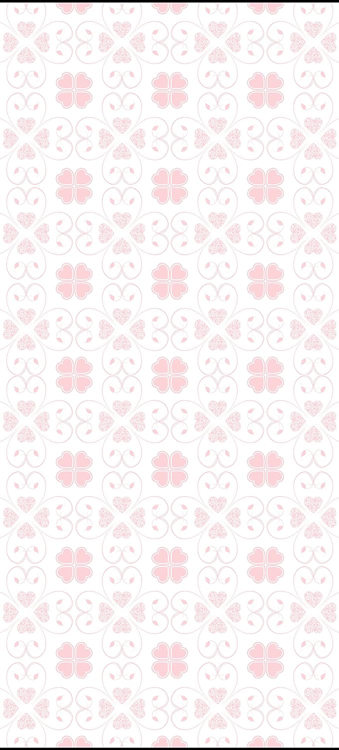 wandmotiv24 Türtapete Rosa Herzmuster 90 x 200cm (B x H) - Dekorfolie selbstklebend Sticker für Türe