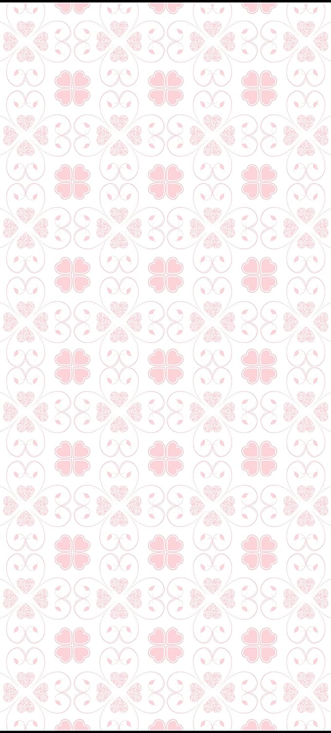 wandmotiv24 Türtapete Rosa Herzmuster 90 x 200cm (B x H) - Dekorfolie selbstklebend Sticker für Türe