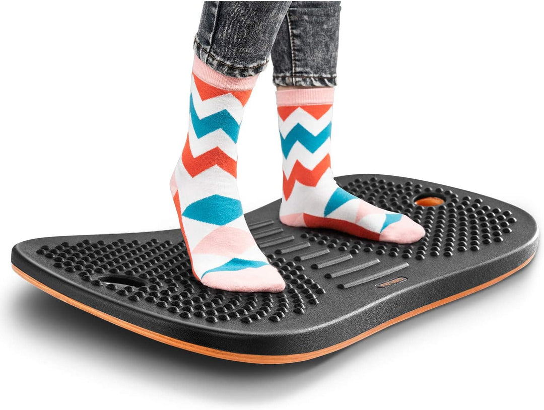 FEZIBO Balance Pad, Holzschaukel Balance Board Ergonomisches Balancekissen, Komfortabel Anti-Ermüdun