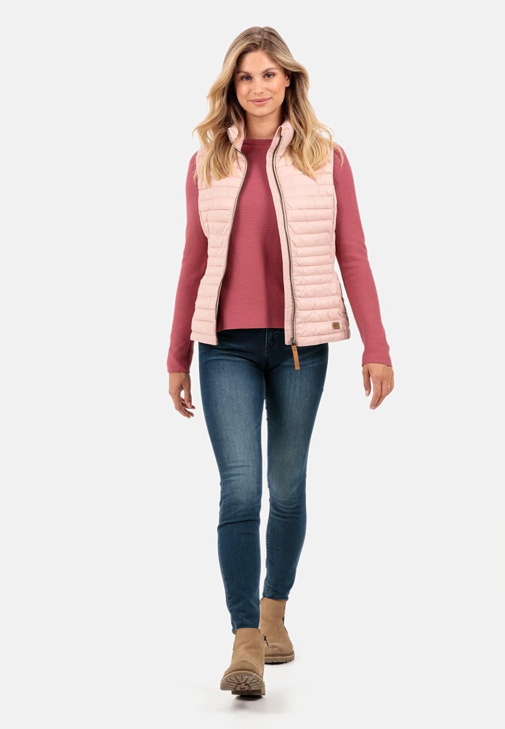 camel active Damen Leichte Steppweste VEST 36 Rose, 36 Rose