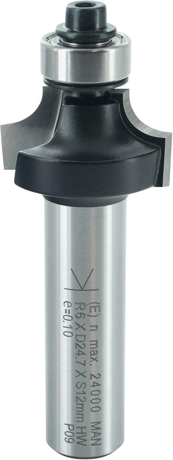 ENT 14368 Abrundfräser HW, Schaft (S) 12 mm, Durchmesser (D) 24,7 mm, NL 12,7 mm, R 6 mm, SL 40 mm,