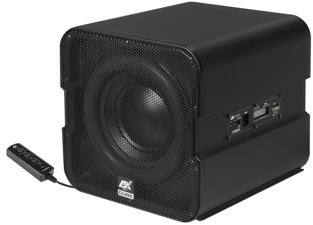 ESX V1600A | AKTIV SUBWOOFER Cube - 20 cm (8') Aktiv-Subwoofer mit 8' Passivembran