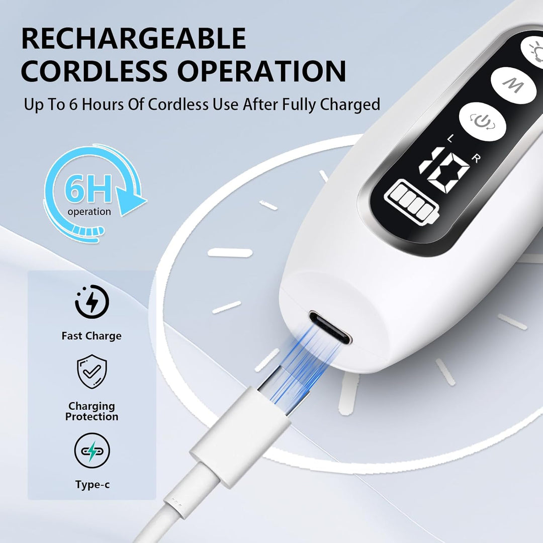 Kabelloser Nagelbohrer, Tragbare 2000mAh Wiederaufladbare Elektrische Nagelfeile für Dicke Zehennäge