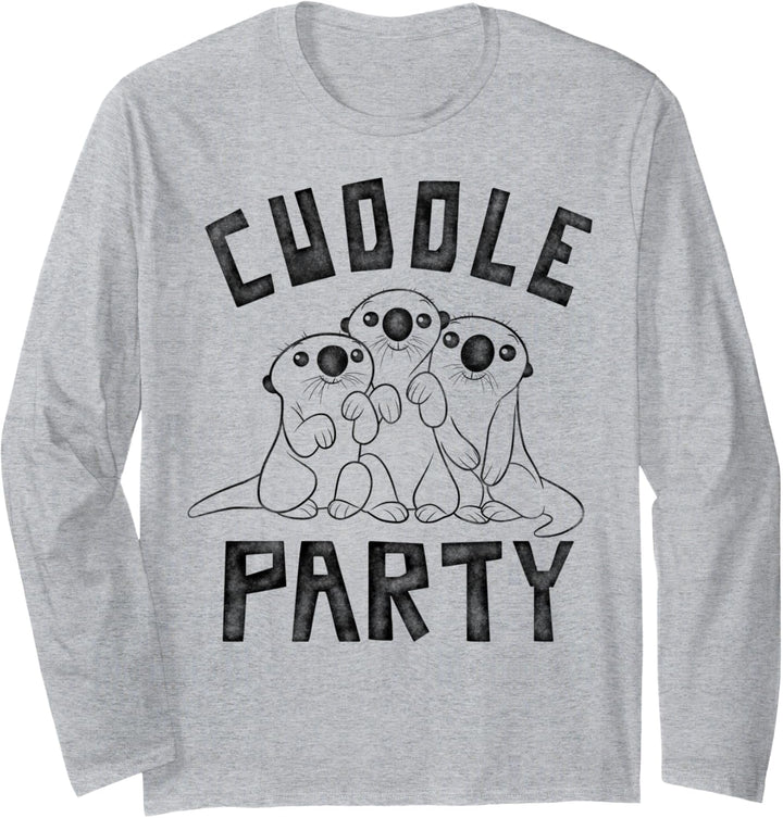 Disney Pixar Finding Dory Otter Cuddle Party Poster Langarmshirt