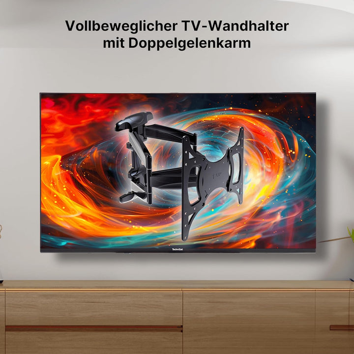 TechniSat TECHNIMOUNT FLEX – flexible Wandhalterung für Flachbild-Fernseher (45 kg Belastung, Bildsc