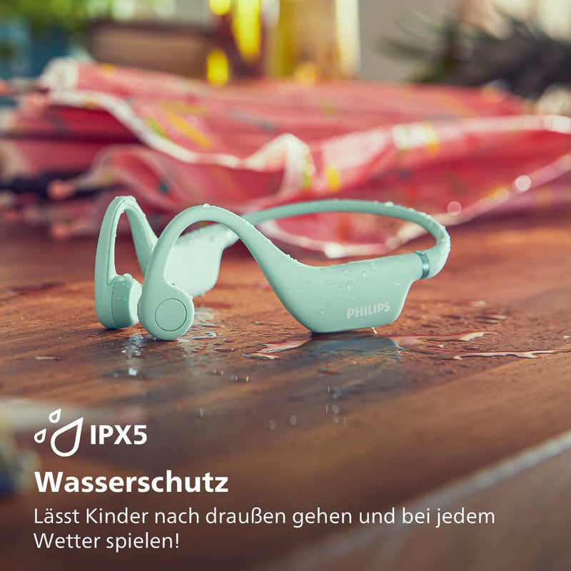 Philips TAK4607GR/00 Kabellose Open-Ear-Kopfhörer für Kinder, IPX5 Wasserschutz und bis zu 5 Stunden