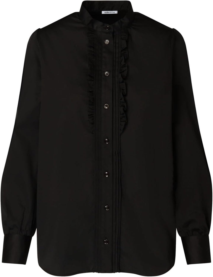 Seidensticker Damen Regular Fit Langarm Bluse 34 Schwarz, 34 Schwarz