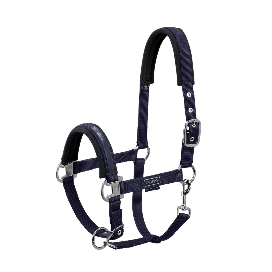 Eskadron Halfter Double Pin Buckle, mit Schriftzug, Dornschnalle Grösse Pony2 P2 navy, P2 navy