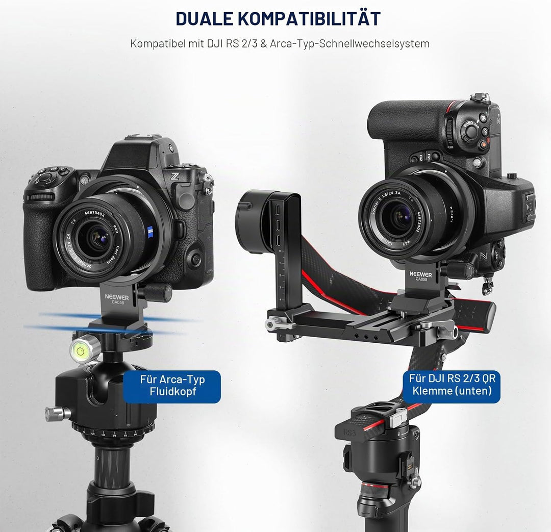 Neewer Drehbare Kragenhalterungsplatte für Nikon Z8 Z7 II Z6 II Z5 FTZ II Adapter, schnelle horizont