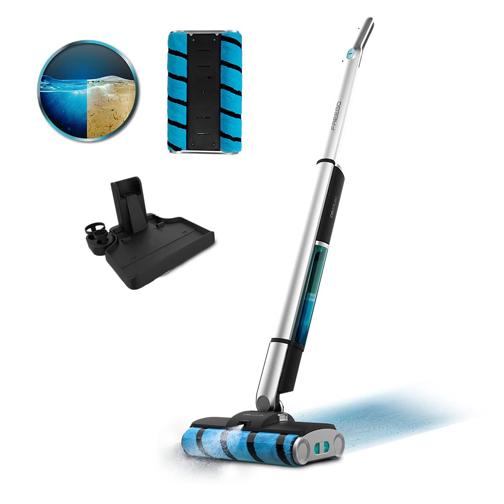 Cecotec Elektromopp FreeGo Wash Twice Spray. 60 W, 40 Min. Autonomie, Doppelwalze, 450 ml Frisch- un