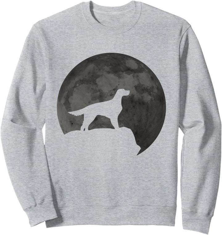 Mond und Hund Silhouette – Gordon Setter Sweatshirt