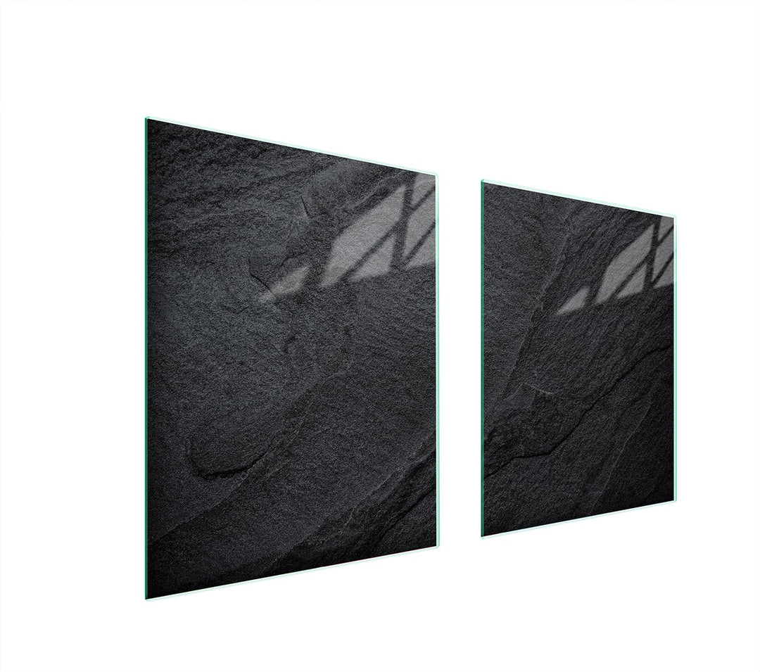 TMK ArtDeko Herdabdeckplatte 2 Teilig 40x52 + 45x52 cm - Spritzschutz Herdabdeckung – Herdschutz aus