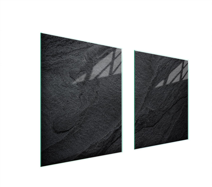 TMK ArtDeko Herdabdeckplatte 2 Teilig 40x52 + 45x52 cm - Spritzschutz Herdabdeckung – Herdschutz aus