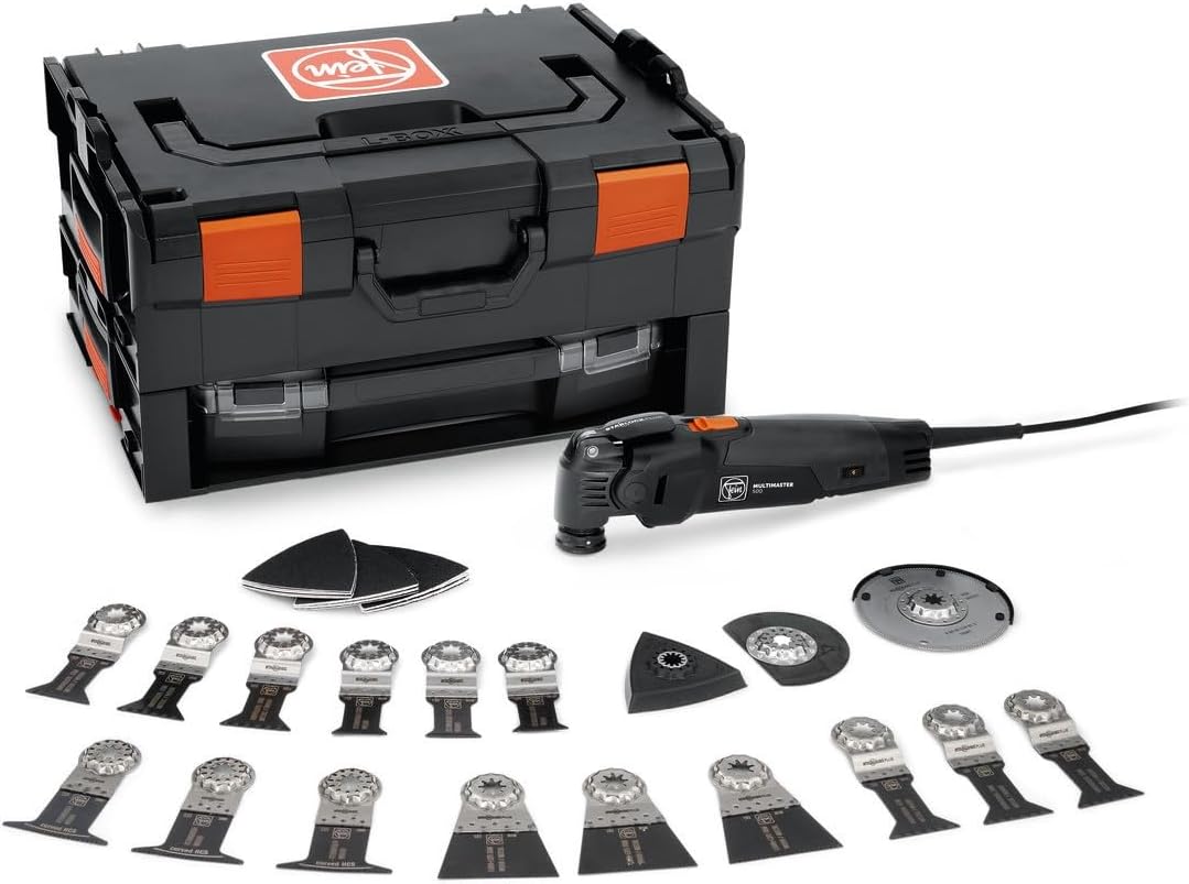 FEIN Multimaster MM 500 Plus BLACK EDITION, Leistungstark MultiTool mit über 30 Zubehören zum Sägen,