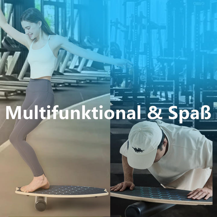 Balance Board, Flycoop Erwachsene Holz Balanceboard Indoorboard Surf Skateboard Indoor Surfboard Tri
