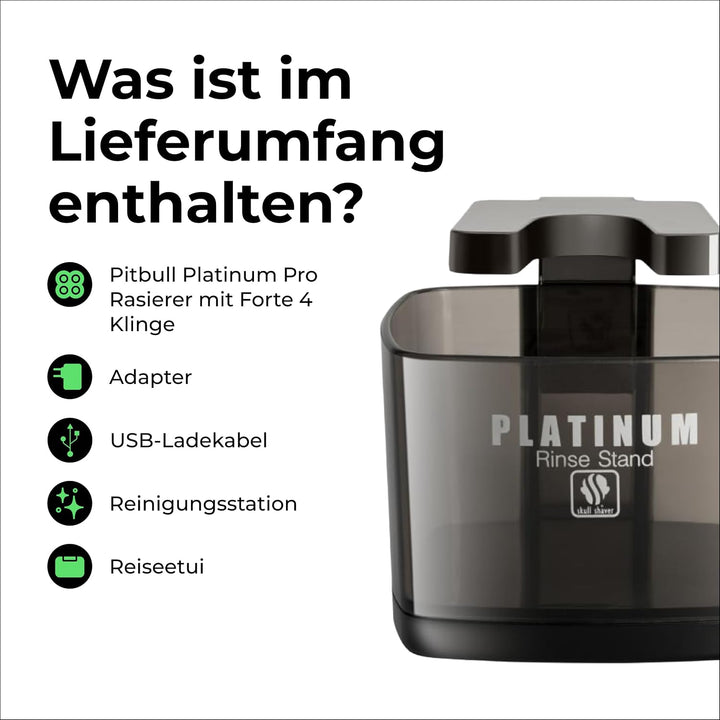 Skull Shaver Pitbull Platinum Pro PX5 - Elektrorasierer für Herren - Kabellos, Wiederaufladbar, Nass
