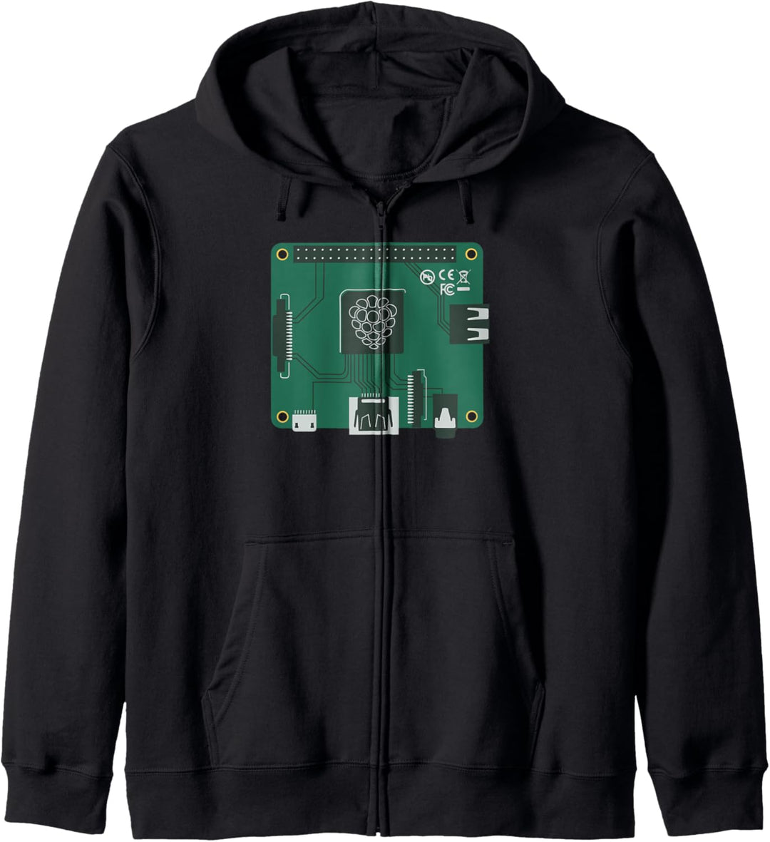 Green Raspberry Pi (Micro-Computer-Design) Kapuzenjacke