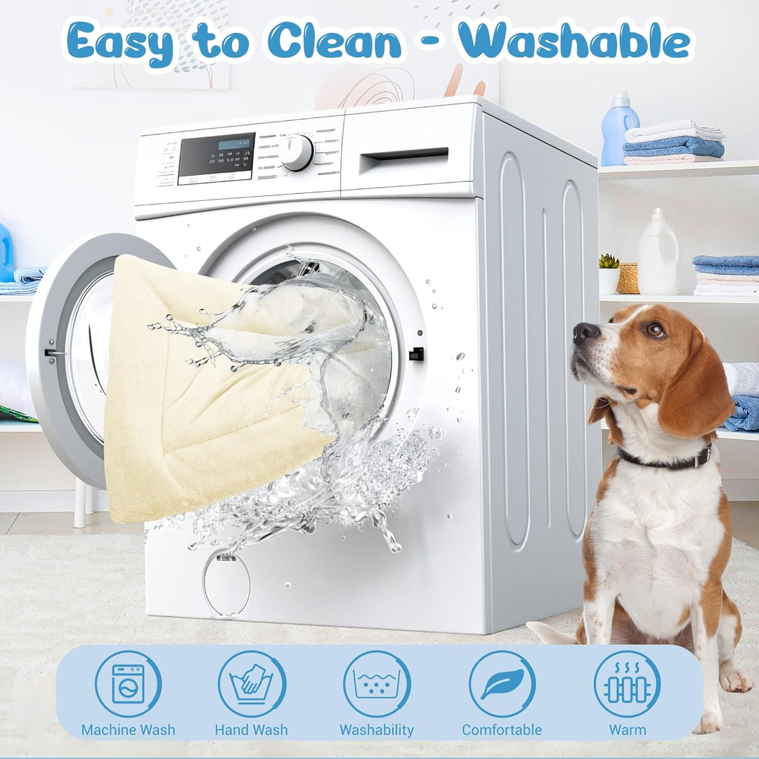 Baodan Waschbar Hundebett Mittelgrosse Hunde - 90x60 cm Hundekissen flauschig Hundedecke rutschfest