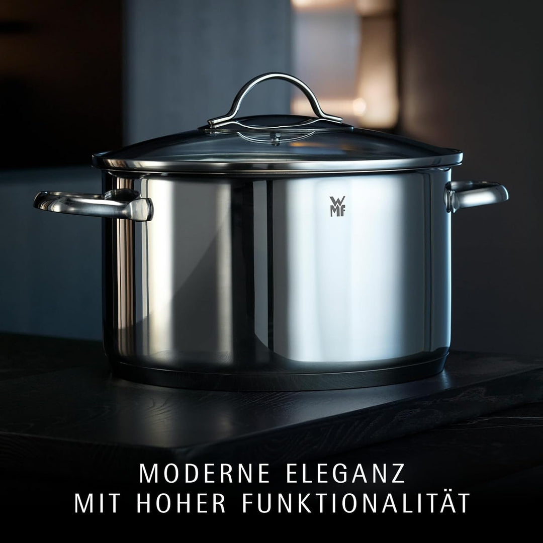 WMF Provence Plus Kochtopf klein 20cm, Glasdeckel, Bratentopf Induktion 2,5l, Cromargan Edelstahl po