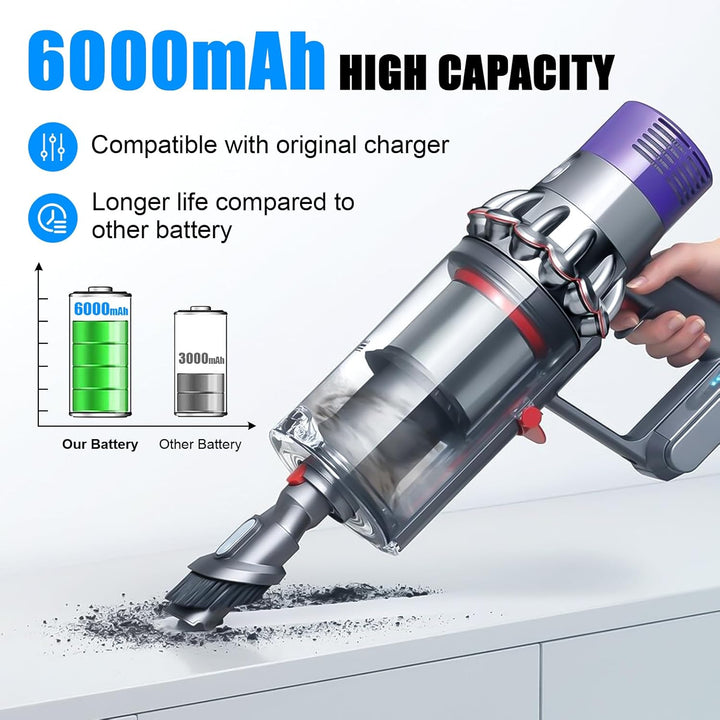 V10 Akku 25,2V 6000mAh Ersatzakku für Dyson V10 Animal V10 Absolute V10 Motörhead V10 Tier V10 Fluff
