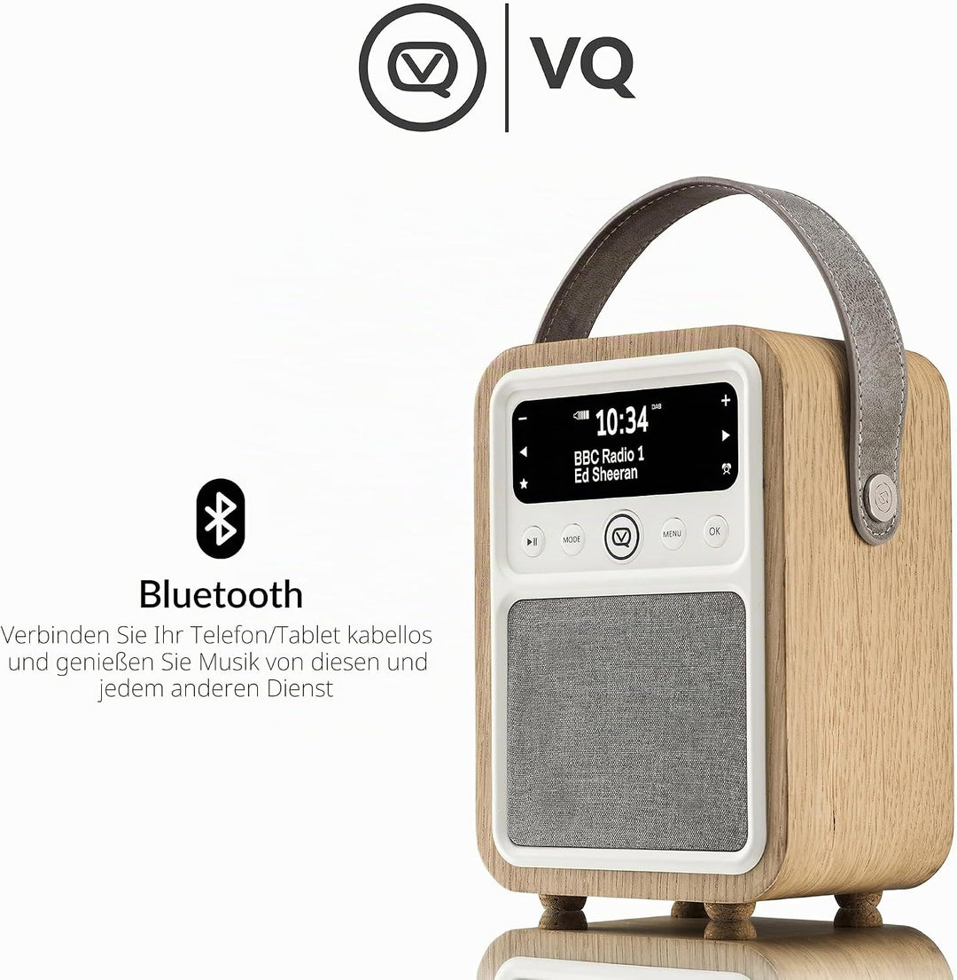 VQ VQ-MONTY-OK Monty Radio w/Bluetooth Eiche Wooden Eiche, Wooden Eiche