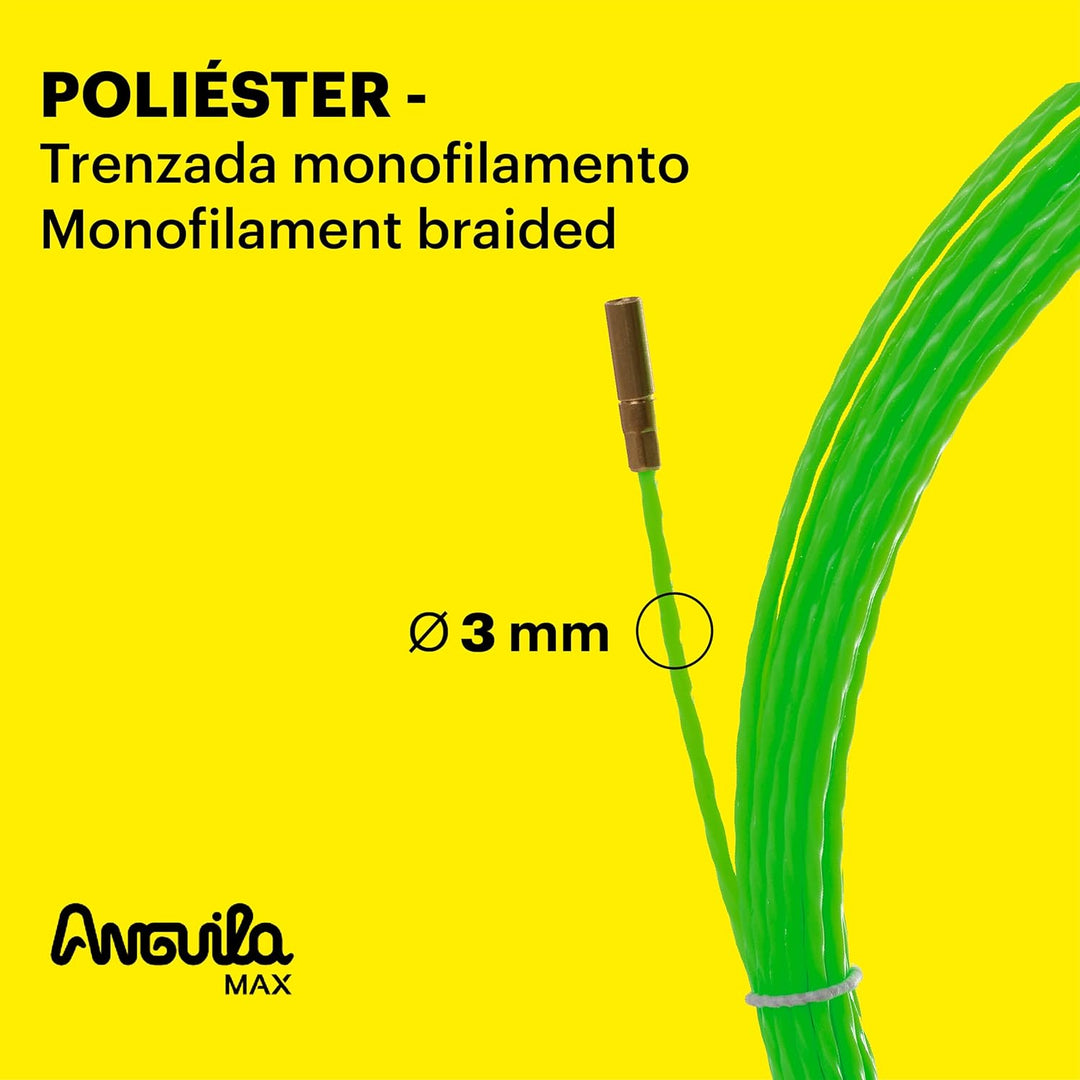 Anguila Max | Kabelzugführung | Schmale Rohre | Monofilament | Geflochtenes Polyester | Gemischte En