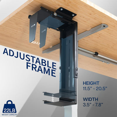 VIVO MOUNT-PC01 Verstellbare PC-Halterung für Schreibtisch und Wand, Computergehäuse-Halterung mit D