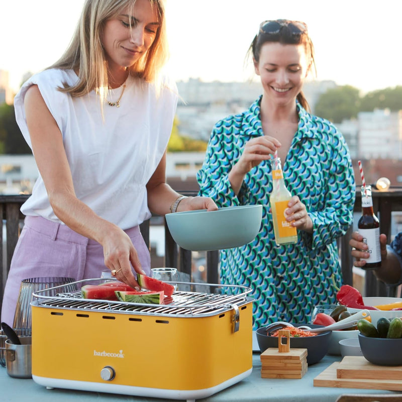 Barbecook Rauchfreier Holzkohlegrill Tischgrill mit Tragetasche geeignet für Balkon als Outdoor Camp