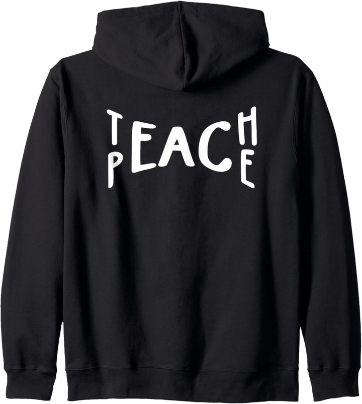 Backprint Teach Peace Kapuzenjacke