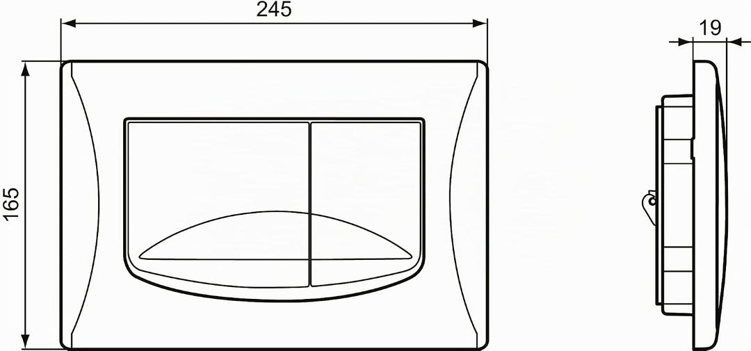 Ideal Standard R0109AC Solea Betätigungsplatte ‎341 g Weiss, ‎341 g Weiss